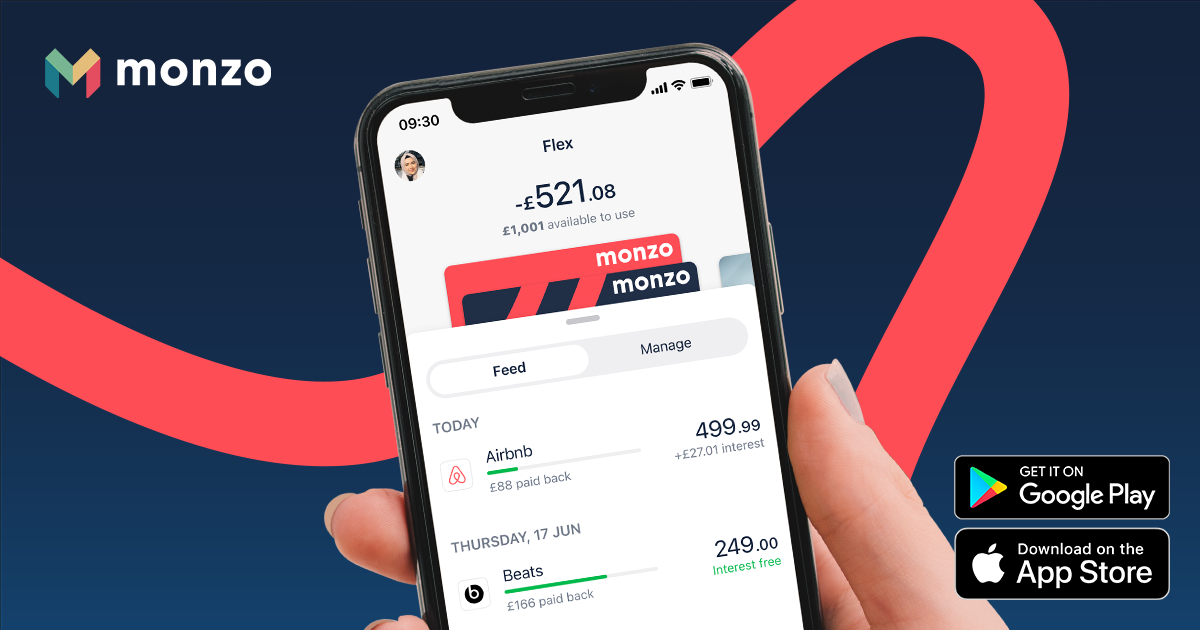 Image: Monzo introduces a "pay later" solution