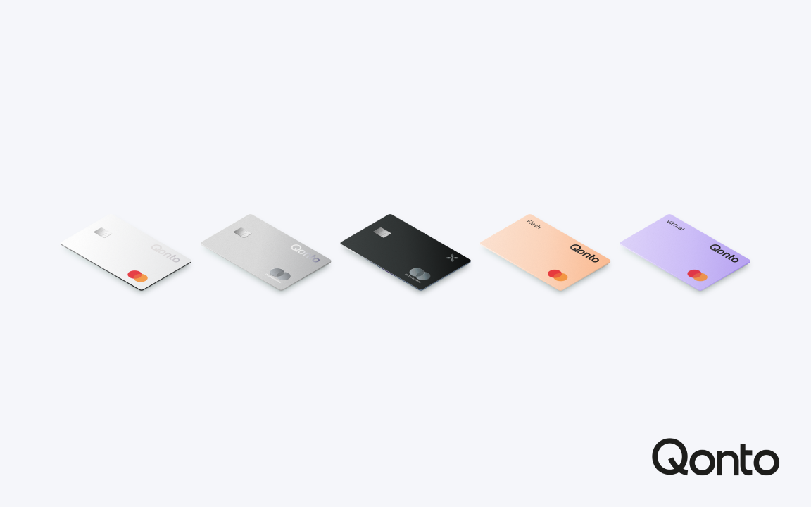 Qonto offers neat and modern-looking bank cards.