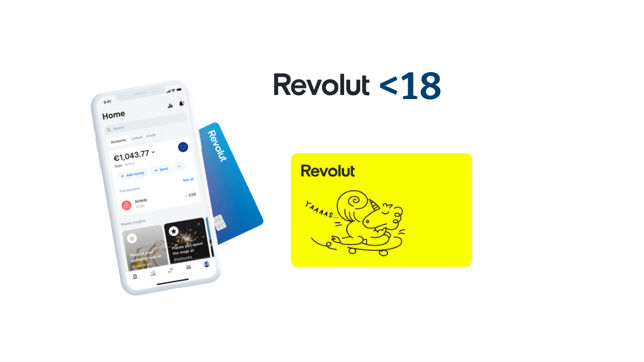 Complete guide to Revolut Under 18 bank account for teenagers.