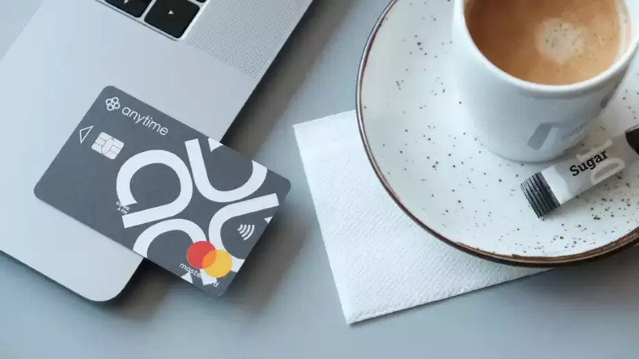 Anytime's bank cards are very stylish.