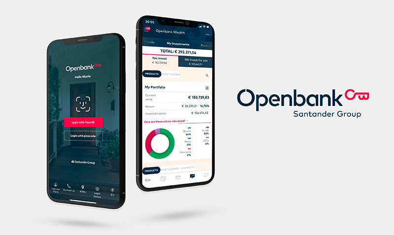 Openbank mobile banking app.