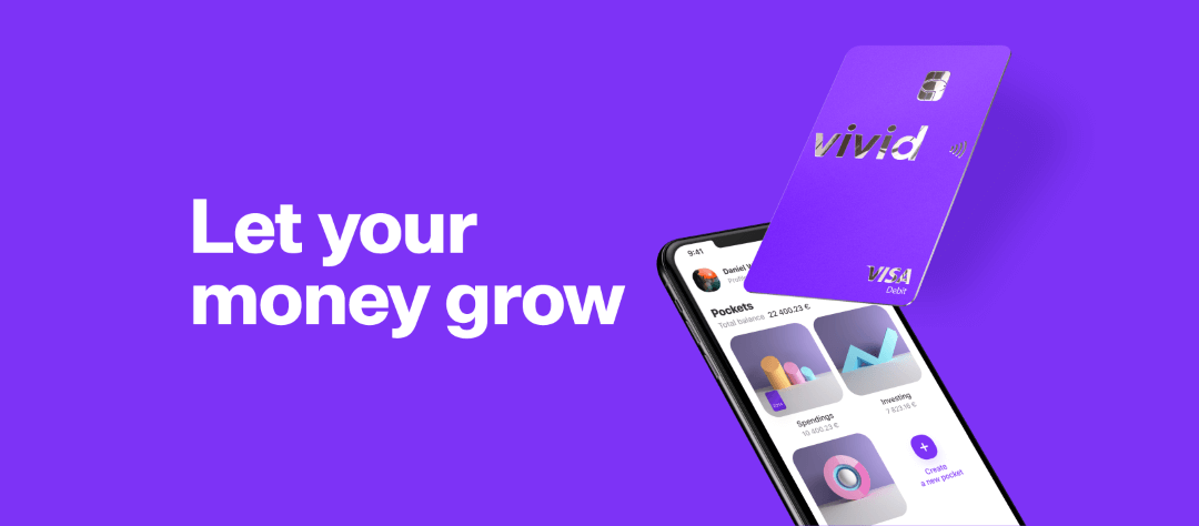 Vivid money bank card and mobile app